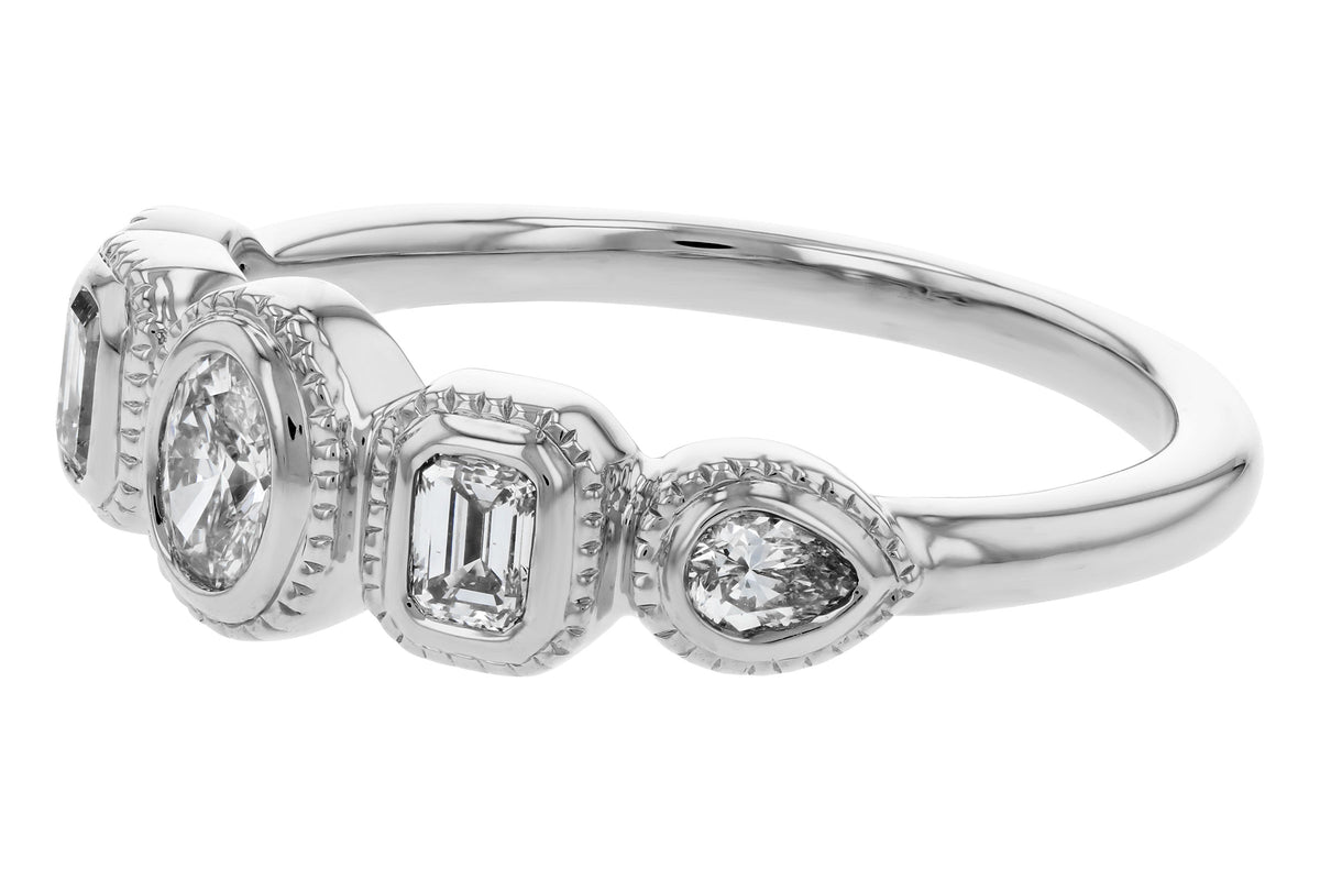 Allison Kaufman Fancy-Cut Diamond Ring in 14K White Gold, 0.50 ctw, alternate view