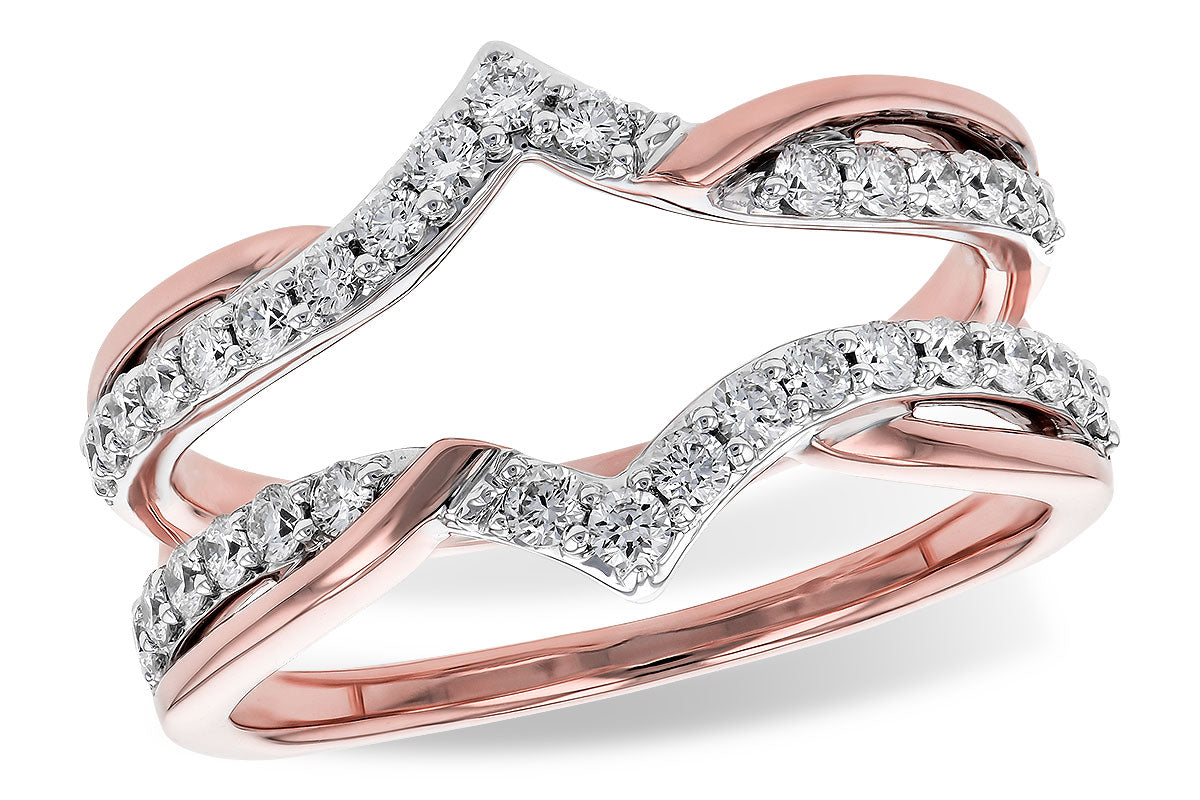 Allison Kaufman Diamond Ring Guard in 14K Rose & White Gold, 0.50 ctw