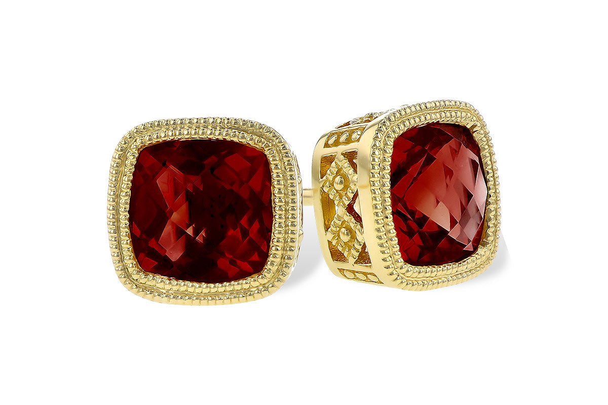 Allison Kaufman Garnet Earrings in 14K Yellow Gold, 2.50 ctw