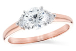 Allison Kaufman Diamond Engagement Ring Semi-Mount in 14K Rose Gold, 0.20 ctw (LR100-20)