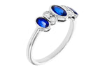 Allison Kaufman Sapphire & Diamond Ring in 14K White Gold, 1.33 ctw, alternate view