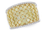 Allison Kaufman Yellow Diamond Wedding Band in 14K Yellow & White Gold, 2.37 ctw
