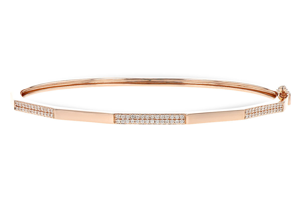 Allison Kaufman Diamond Bangle Bracelet in 14K Rose Gold, 0.26 ctw