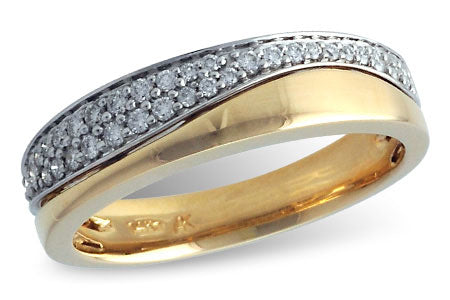 Allison Kaufman Diamond Wedding Band in 14K Yellow & White Gold, 0.25 ctw (W1890)