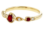 Allison Kaufman Ruby & Diamond Ring in 14K Yellow Gold, 0.31 ctw, alternate view