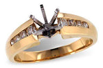 Allison Kaufman Diamond Engagement Ring Semi-Mount in 14K Yellow Gold, 0.30 ctw (L7308)
