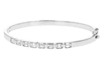 Allison Kaufman Fancy-Cut Diamond Bangle Bracelet in 14K White Gold, 2.00 ctw, alternate view