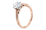 Allison Kaufman Diamond Engagement Ring Semi-Mount in 14K Rose Gold, 0.04 ctw (L7485), alternate view