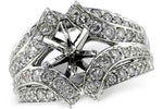 Allison Kaufman Diamond Engagement Ring Semi-Mount in 14K White Gold, 1.48 ctw (L7266)