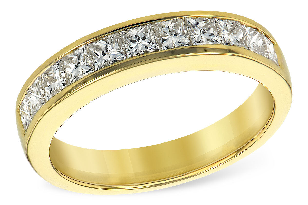 Allison Kaufman Princess-Cut Diamond Wedding Band in 14K Yellow Gold, 1.00 ctw