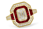 Allison Kaufman Ruby & Diamond Ring in 14K Yellow Gold, 1.42 ctw