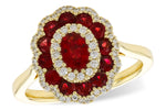 Allison Kaufman Ruby & Diamond Ring in 14K Yellow Gold, 1.52 ctw