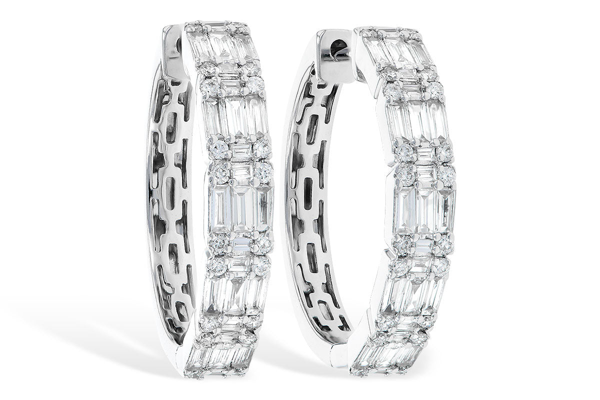 Allison Kaufman Diamond Earrings in 14K White Gold, 0.90 ctw
