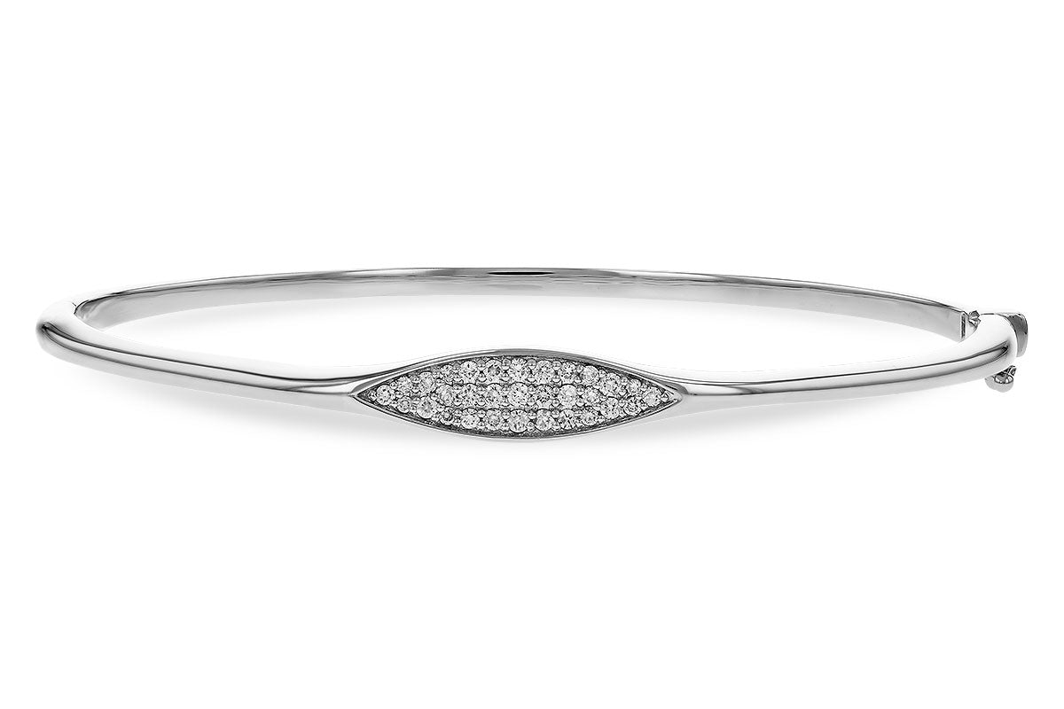Allison Kaufman Diamond Bangle Bracelet in 14K White Gold, 0.25 ctw