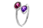 Allison Kaufman Garnet & Amethyst Ring in 14K White Gold, 1.48 ctw, alternate view