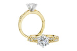 Allison Kaufman Diamond Engagement Ring Semi-Mount in 14K Yellow Gold, 0.12 ctw (L7950), alternate view