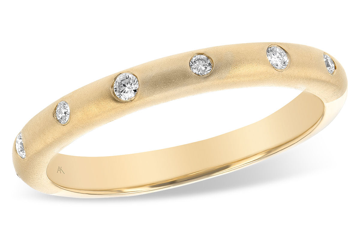 Allison Kaufman Diamond Wedding Band in 14K Yellow Gold, 0.09 ctw (W2142)