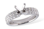 Allison Kaufman Diamond Engagement Ring Semi-Mount in 14K White Gold, 0.82 ctw