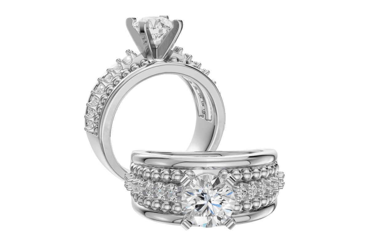 Allison Kaufman Diamond Engagement Ring Semi-Mount in 14K White Gold, 0.33 ctw, alternate view