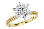 Allison Kaufman Engagement Ring Semi-Mount in 14K Yellow Gold (L7900)