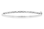 Allison Kaufman Gold Bangle Bracelet in 14K White Gold