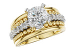 Allison Kaufman Diamond Engagement Ring Semi-Mount in 14K Yellow & White Gold, 0.33 ctw