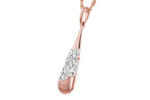 Allison Kaufman Baguette Diamond Necklace in 14K Rose Gold, 0.14 ctw (N8439), alternate view