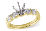 Allison Kaufman Diamond Engagement Ring Semi-Mount in 14K Yellow Gold, 0.80 ctw