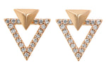 Allison Kaufman Diamond Earrings in 14K Rose Gold, 0.18 ctw, alternate view