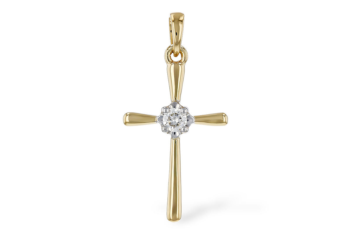 Allison Kaufman Diamond Pendant in 14K Yellow Gold, 0.10 ctw (P6546)