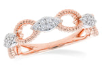 Allison Kaufman Diamond Wedding Band in 14K Rose & White Gold, 0.20 ctw