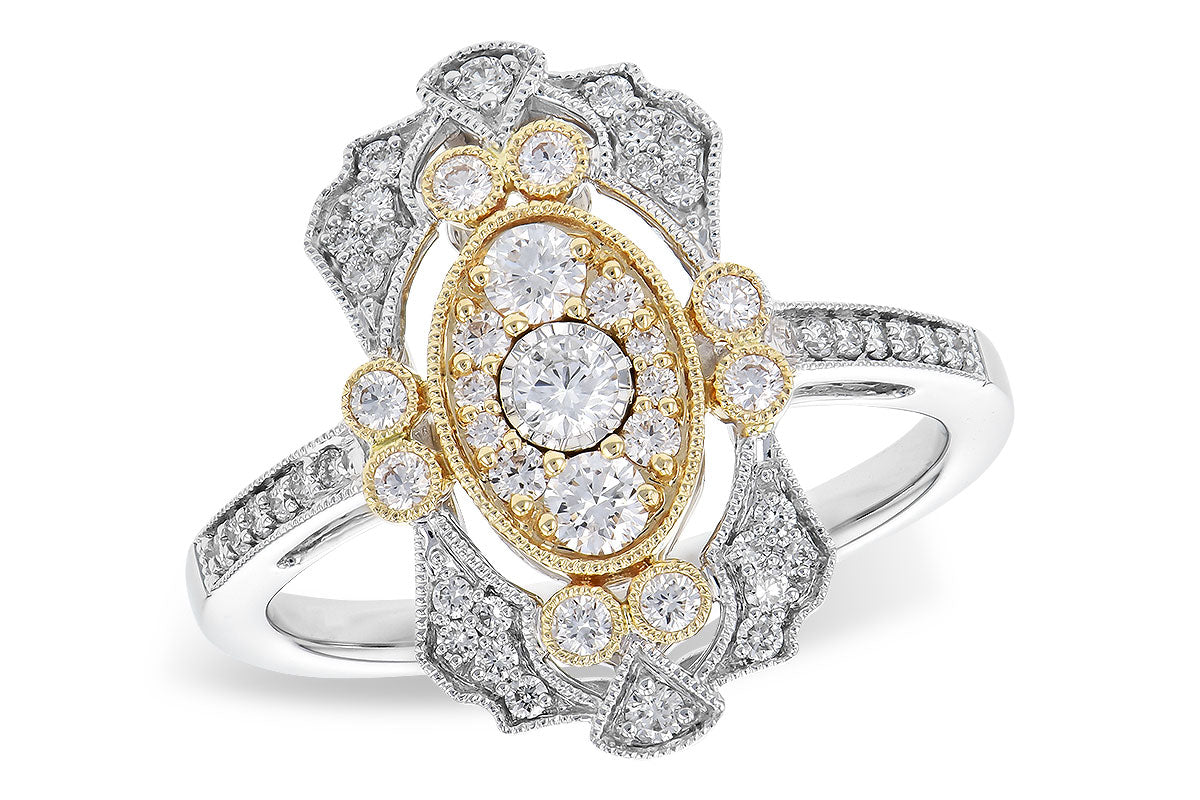Allison Kaufman Diamond Ring in 14K Yellow & White Gold, 0.50 ctw (D5854)