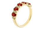 Allison Kaufman Ruby & Diamond Wedding Band in 14K Yellow Gold, 1.80 ctw, alternate view