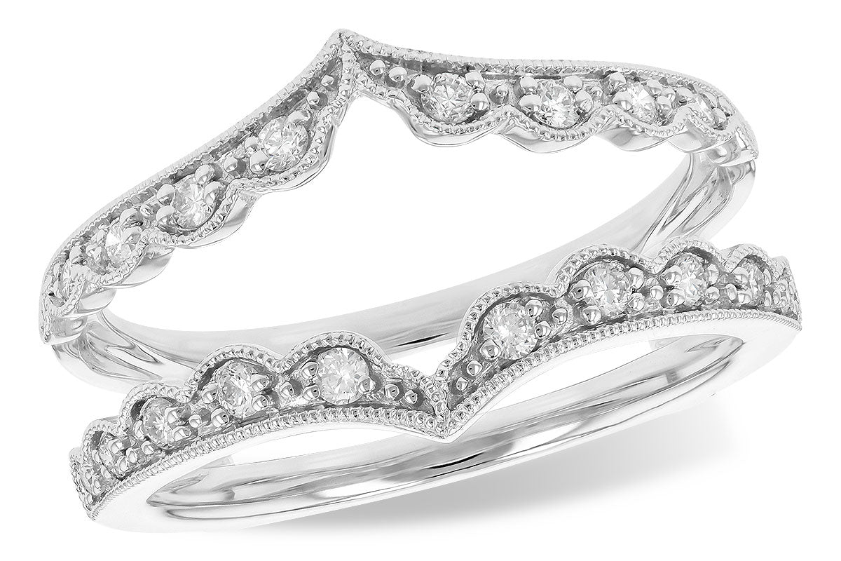 Allison Kaufman Diamond Ring Guard in 14K White Gold, 0.25 ctw (W2352)