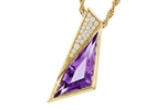 Allison Kaufman Amethyst & Diamond Necklace in 14K Yellow Gold, 2.33 ctw