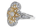 Allison Kaufman Diamond Ring in 14K Yellow & White Gold, 0.40 ctw, alternate view