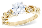Allison Kaufman Diamond Engagement Ring Semi-Mount in 14K Yellow Gold, 0.14 ctw (L7757)
