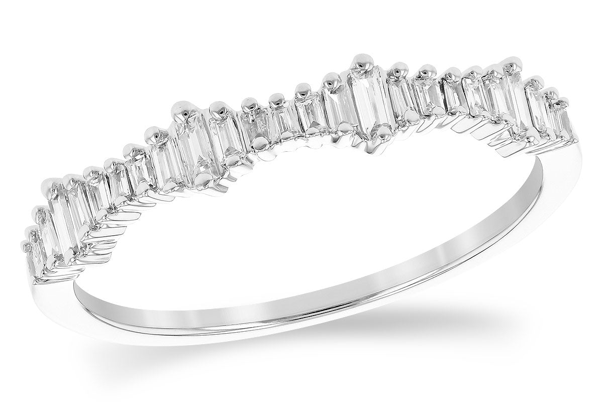Allison Kaufman Diamond Wedding Band in 14K White Gold, 0.20 ctw (W2477)