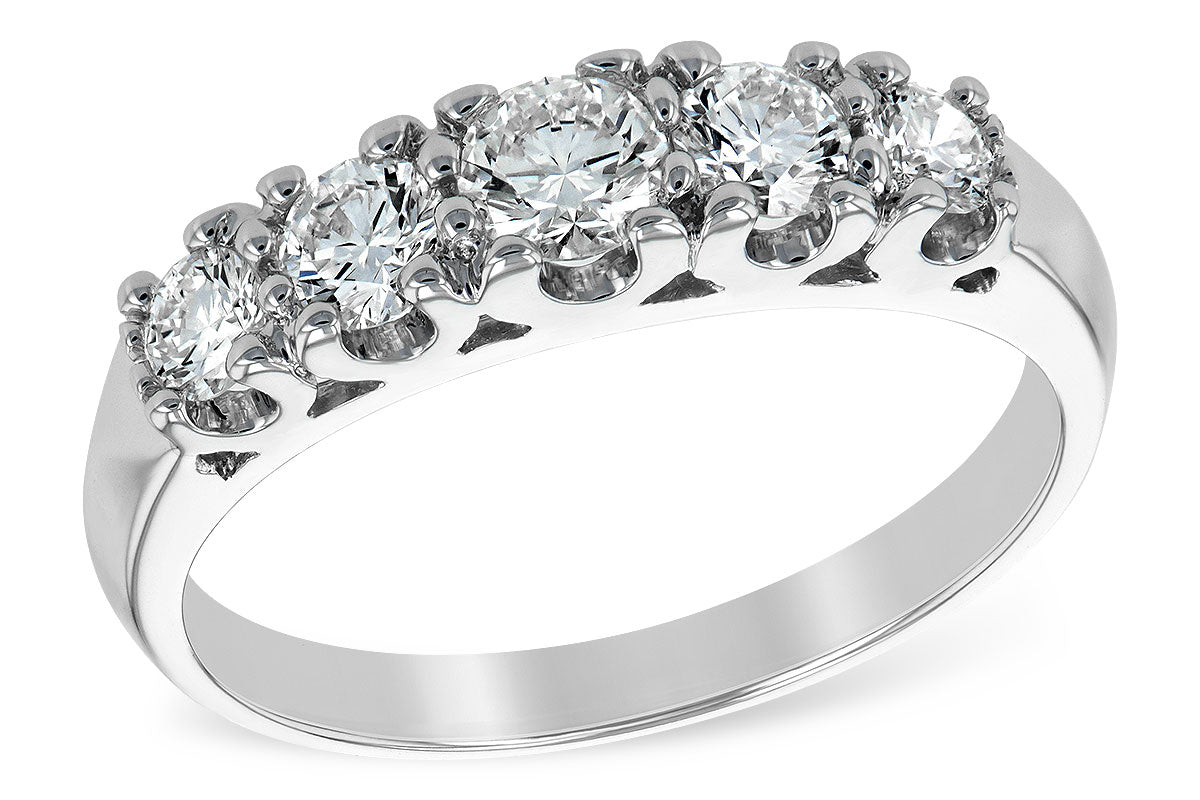 Allison Kaufman Diamond Wedding Band in 14K White Gold, 0.75 ctw (WR062-75)