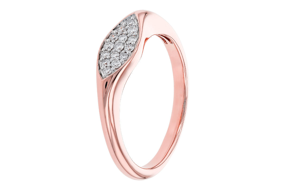 Allison Kaufman Diamond Ring in 14K Rose Gold, 0.14 ctw, alternate view