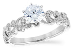 Allison Kaufman Diamond Engagement Ring Semi-Mount in 14K White Gold, 0.12 ctw (L7750)