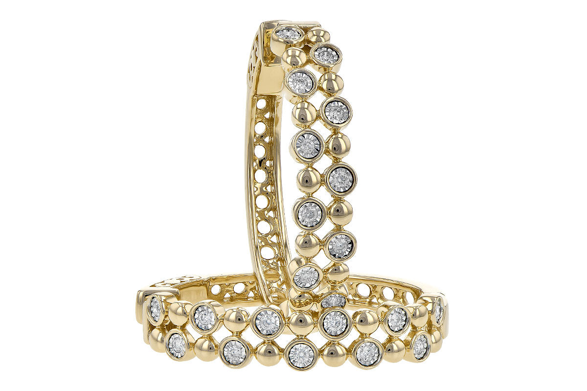 Allison Kaufman Diamond Earrings in 14K Yellow Gold, 0.25 ctw (E1994), alternate view