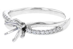 Allison Kaufman Diamond Engagement Ring Semi-Mount in 14K White Gold, 0.15 ctw, alternate view