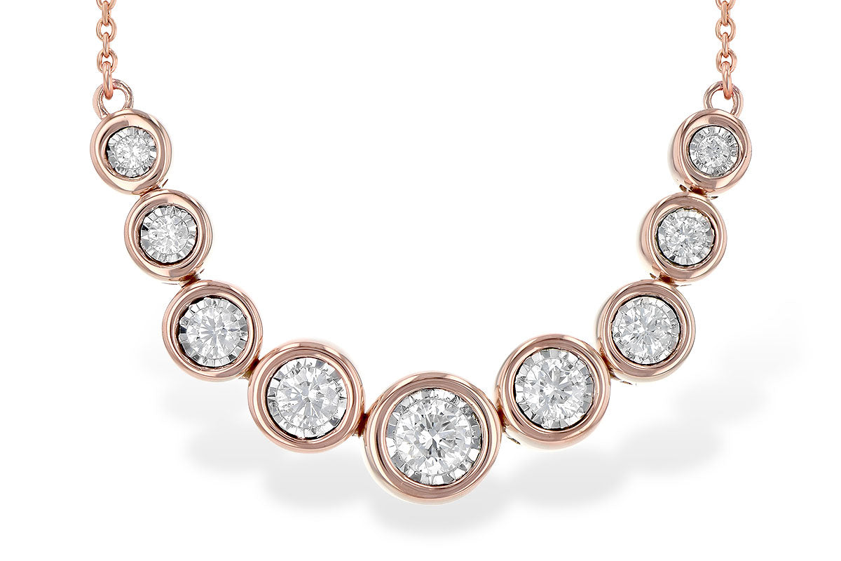 Allison Kaufman Diamond Necklace in 14K Rose Gold, 0.50 ctw (N8159)