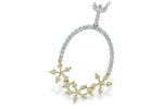 Allison Kaufman Yellow Diamond Necklace in 14K Two-Tone Gold, 0.76 ctw