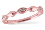 Allison Kaufman Diamond Wedding Band in 14K Rose Gold, 0.05 ctw (W2178)