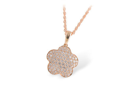 Allison Kaufman Diamond Necklace in 14K Rose Gold, 0.77 ctw