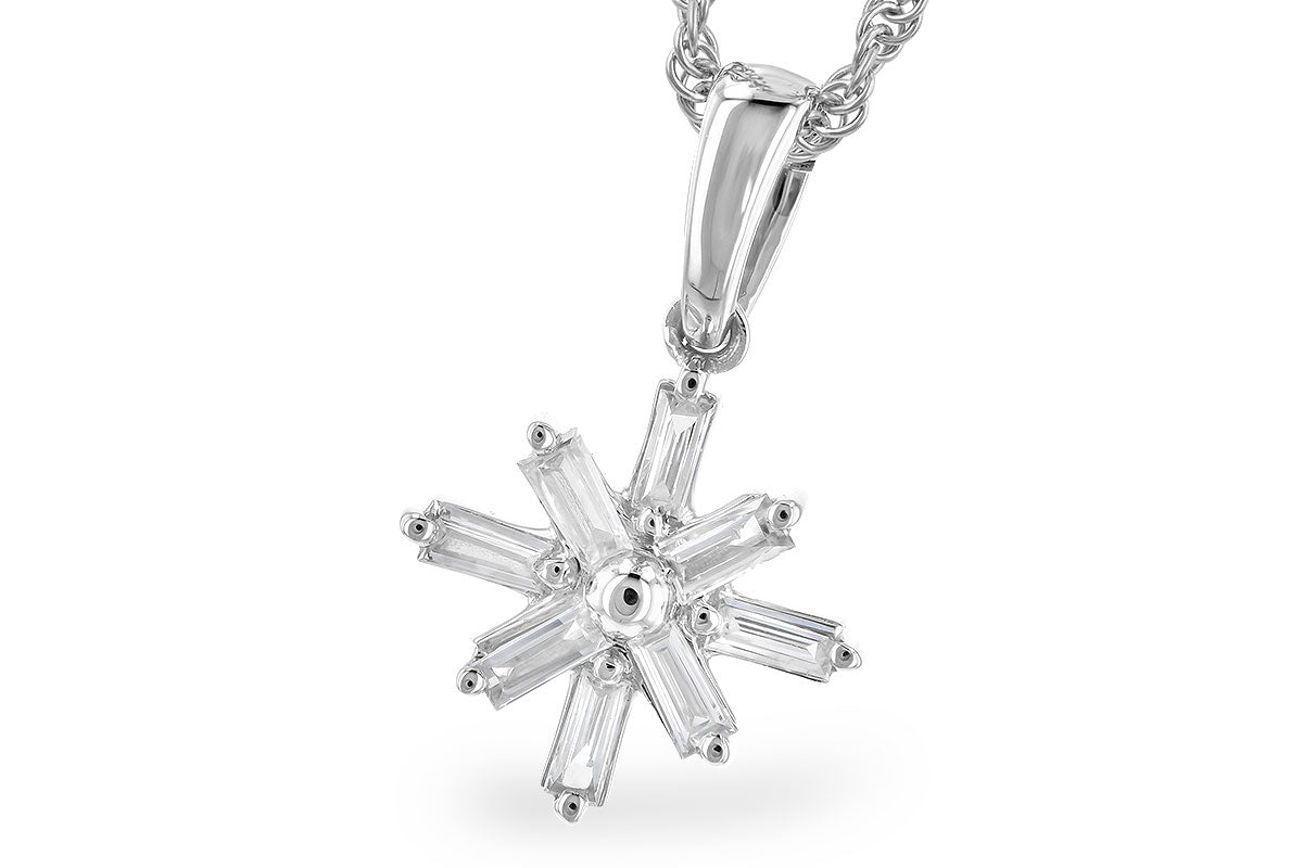 Allison Kaufman Diamond Necklace in 14K White Gold, 0.14 ctw (N8273)
