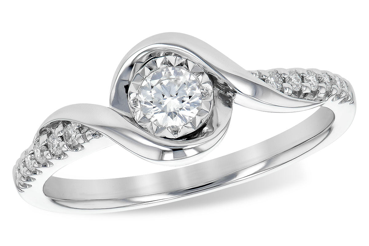 Allison Kaufman Diamond Ring in 14K White Gold, 0.25 ctw (D5776)
