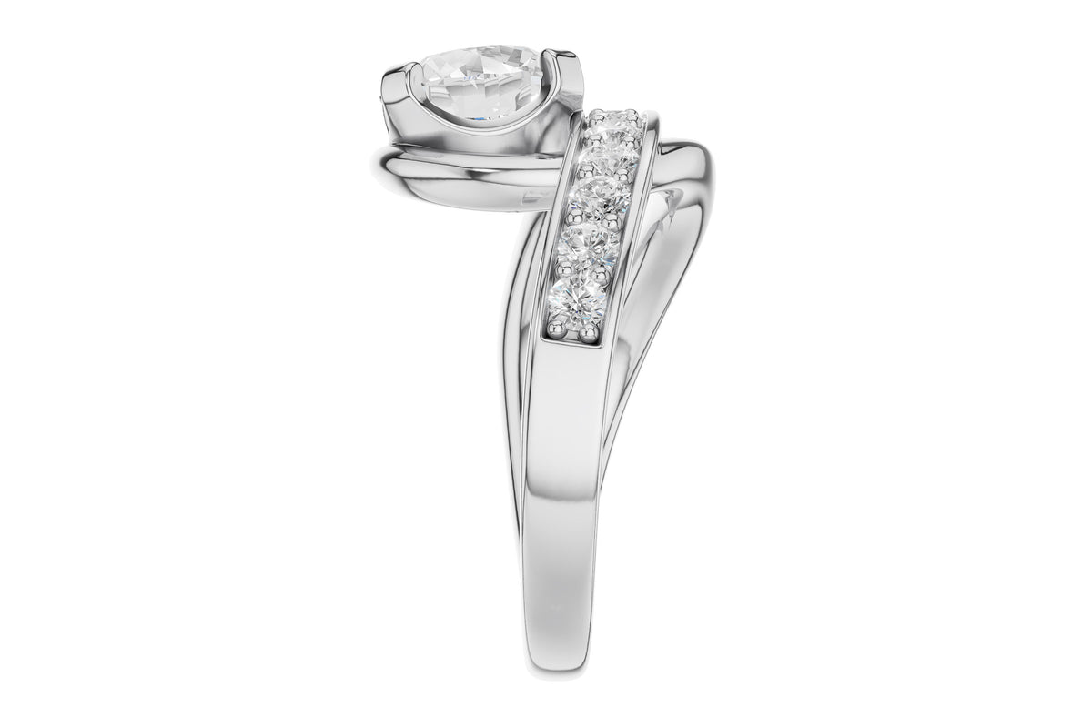 Allison Kaufman Diamond Engagement Ring Semi-Mount in 14K White Gold, 0.50 ctw (L7925), alternate view